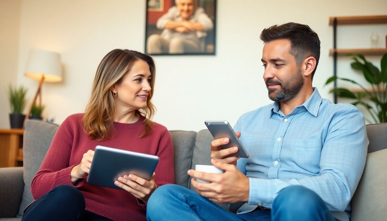 돈에 대해 서로 신뢰하며 대화하는 신혼부부