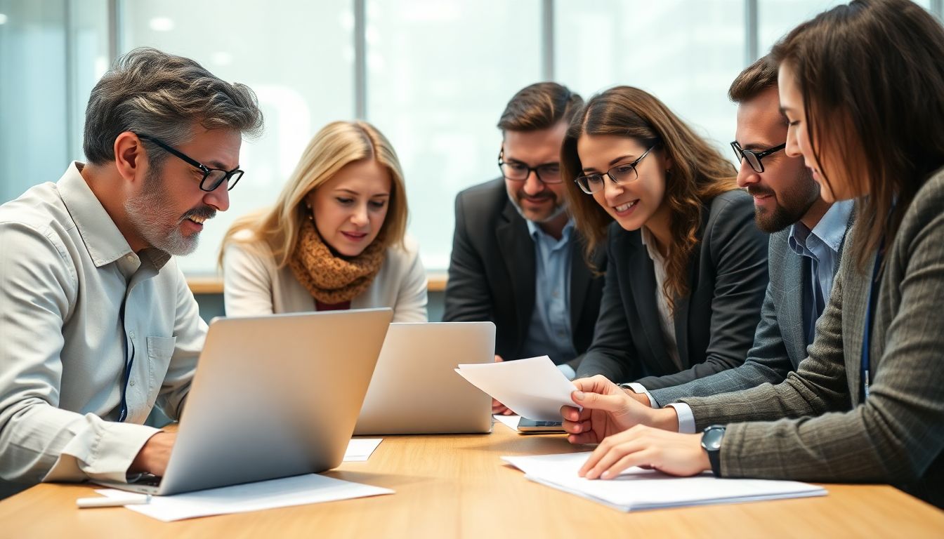 다양한 학문 분야 교수들이 함께 협력하는 모습
