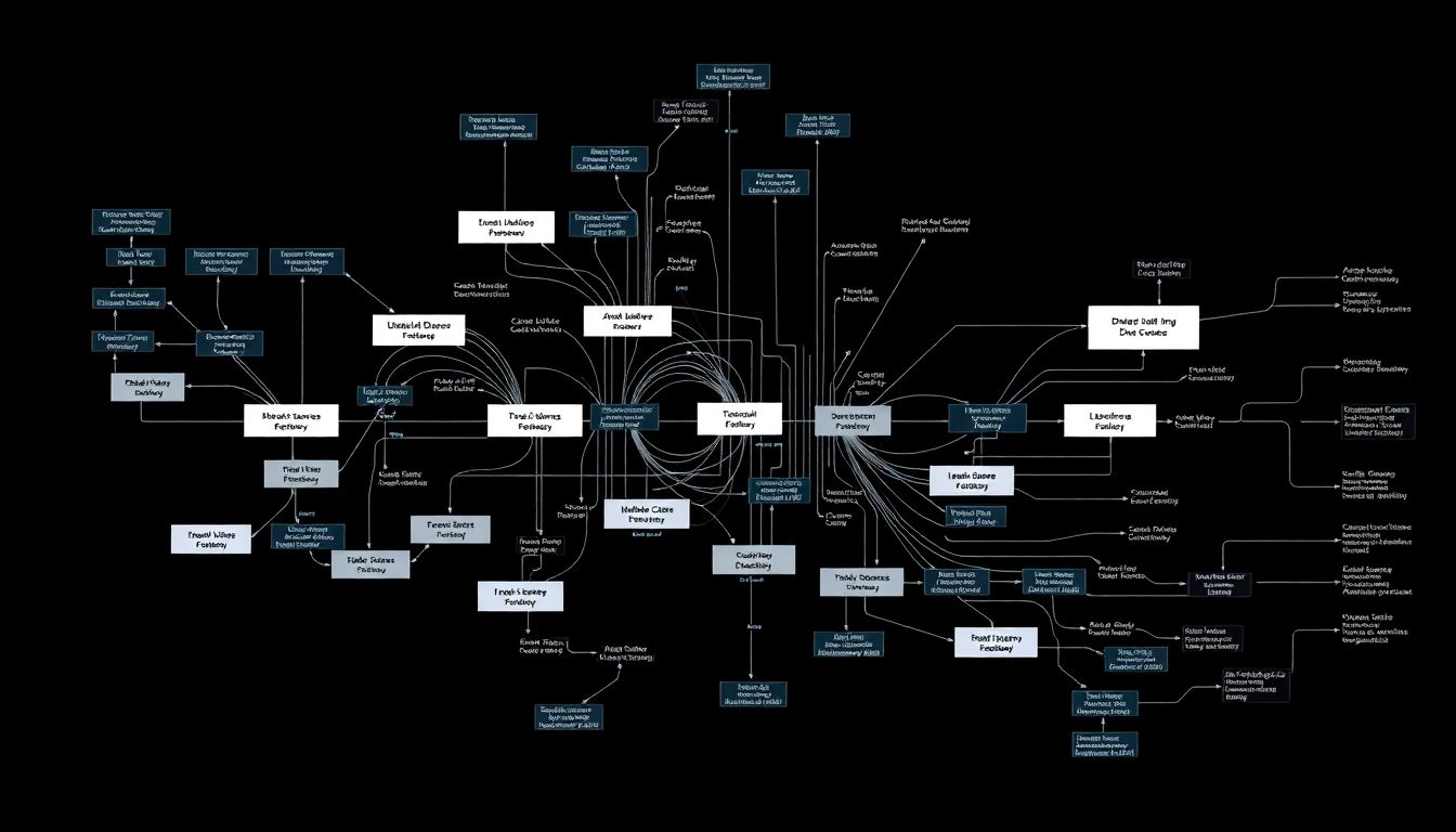 데이터 리니지의 데이터 흐름과 메타데이터 연결을 보여주는 디지털 그래프 이미지