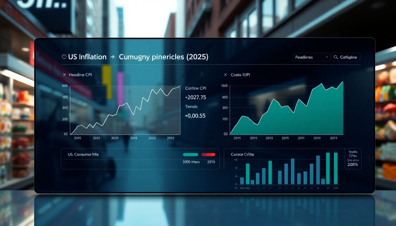미국 소비자물가지수 CPI의 현대적 디지털 대시보드와 2025년 CPI 동향 그래프