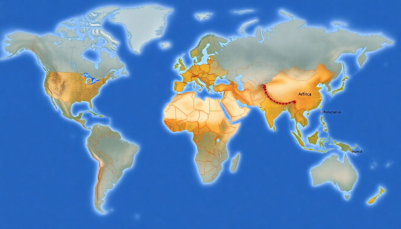 2025년 개기일식 관측을 위한 주요 해외 여행지와 경로 지도