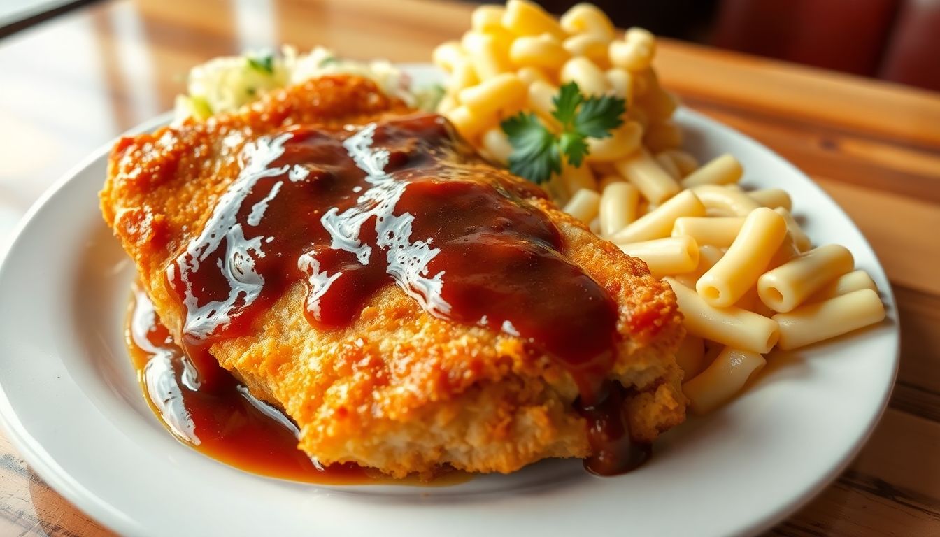 칠곡휴게소 한미식당의 옛날 왕돈까스와 양배추 샐러드, 마카로니