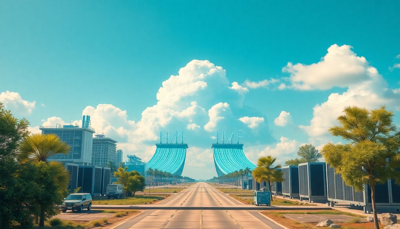 자율 운영 클라우드와 엣지 AI 시대, 지속 가능한 그린 클라우드를 표현한 이미지