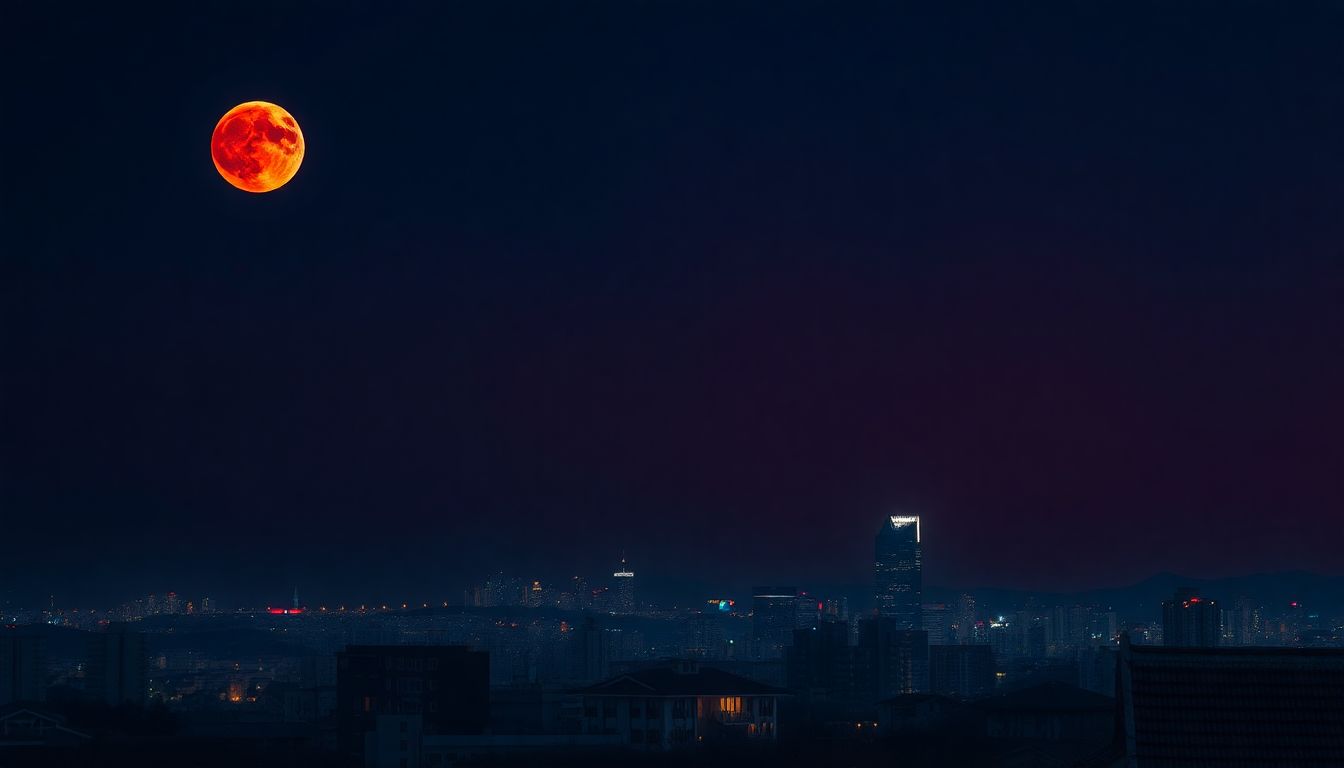 2025년 9월 8일 한국에서 관측 가능한 개기월식 블러드문과 관측하는 사람들