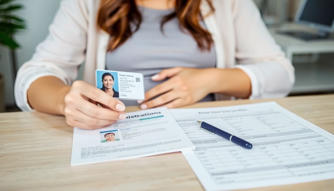 임산부 등록을 위한 문서 준비와 주의사항을 설명하는 이미지