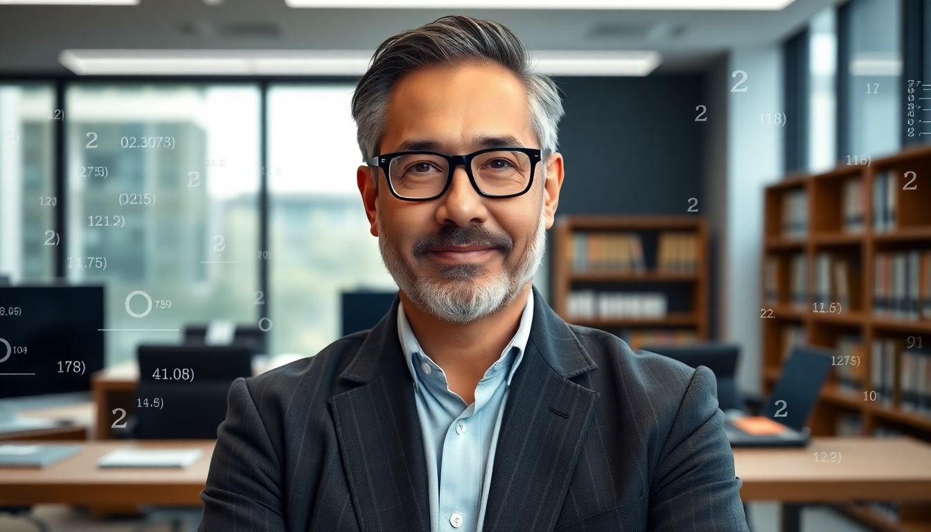 세계적인 교수진과 암호학 연구를 상징하는 교수 이미지